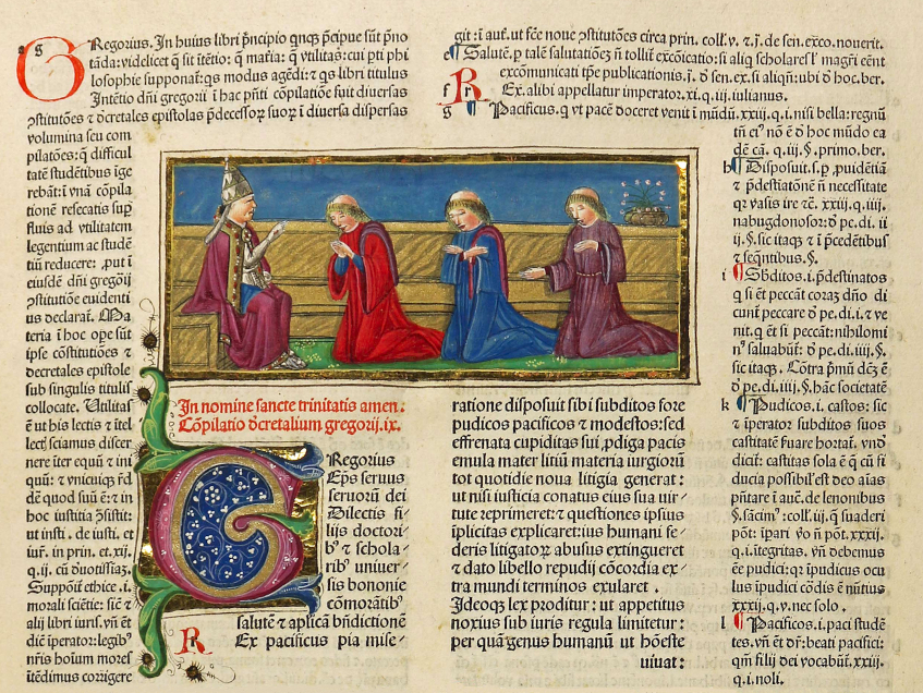 Glosse des Bernardo da Parma zu den Dekretalen Gregor IX. (Quelle: Nicolás Alvarez de las Asturias)